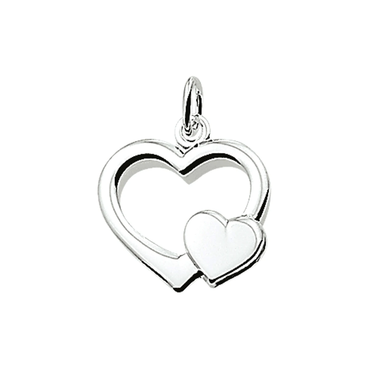 hanger hart zilver wit
