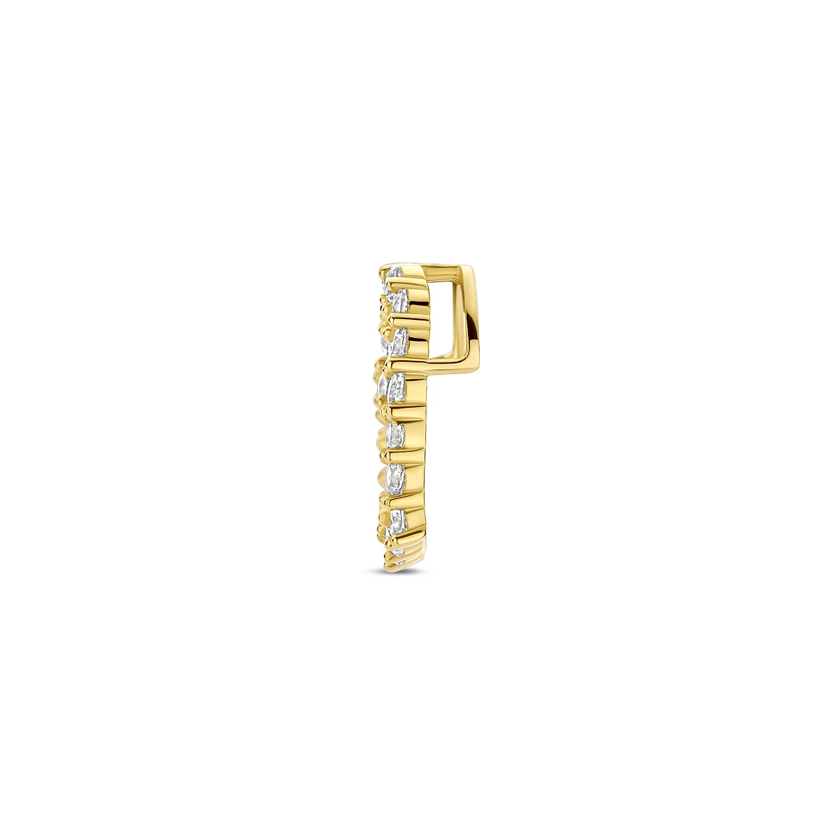 hanger hart zirkonia 14K geelgoud