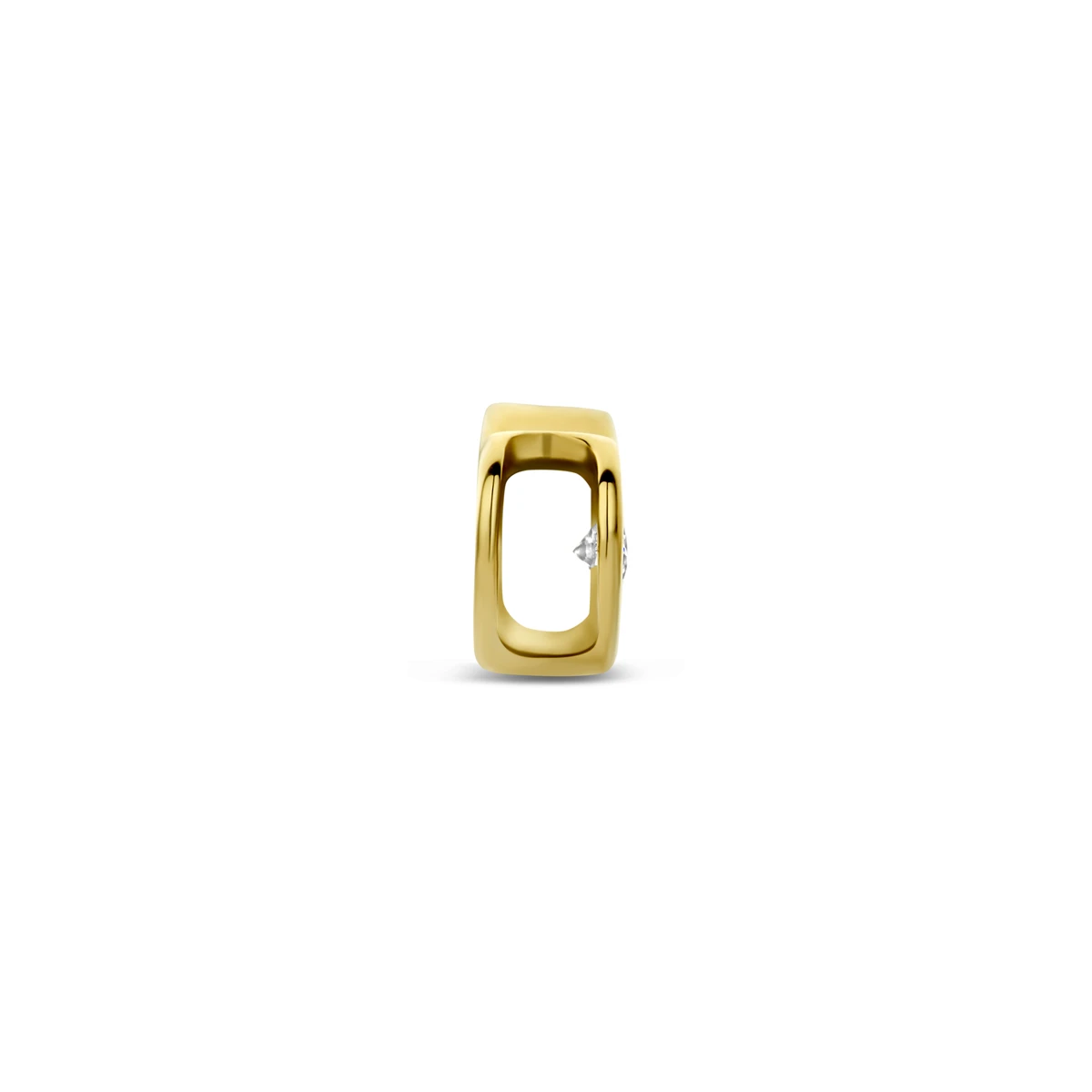 hanger hart zirkonia 5 mm 14K geelgoud