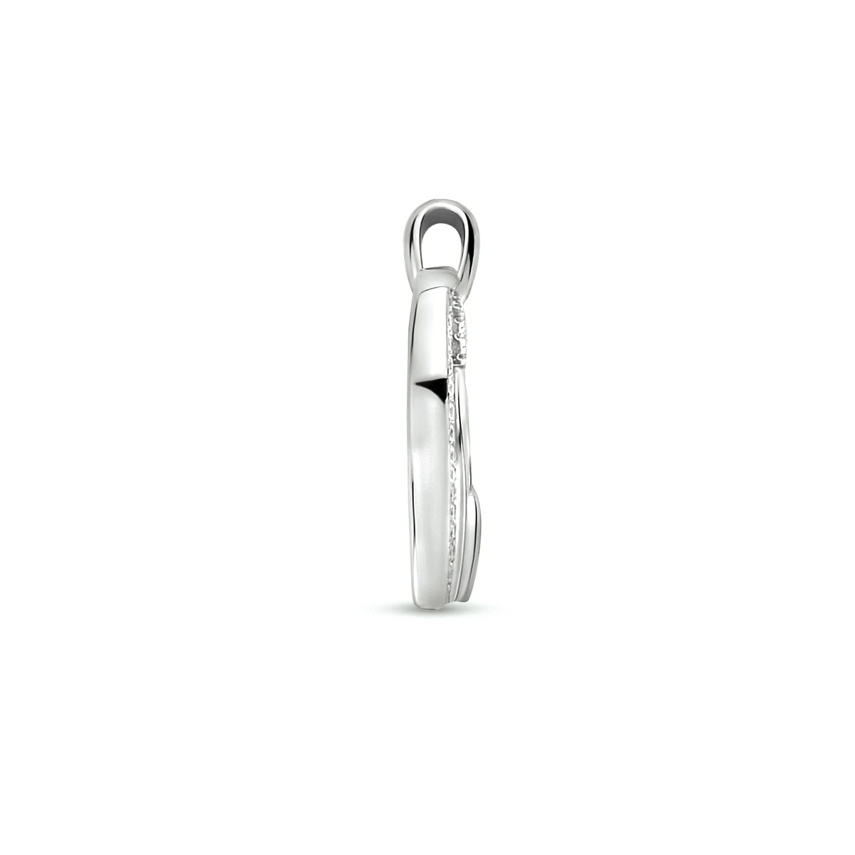 hanger hart zirkonia zilver gerhodineerd