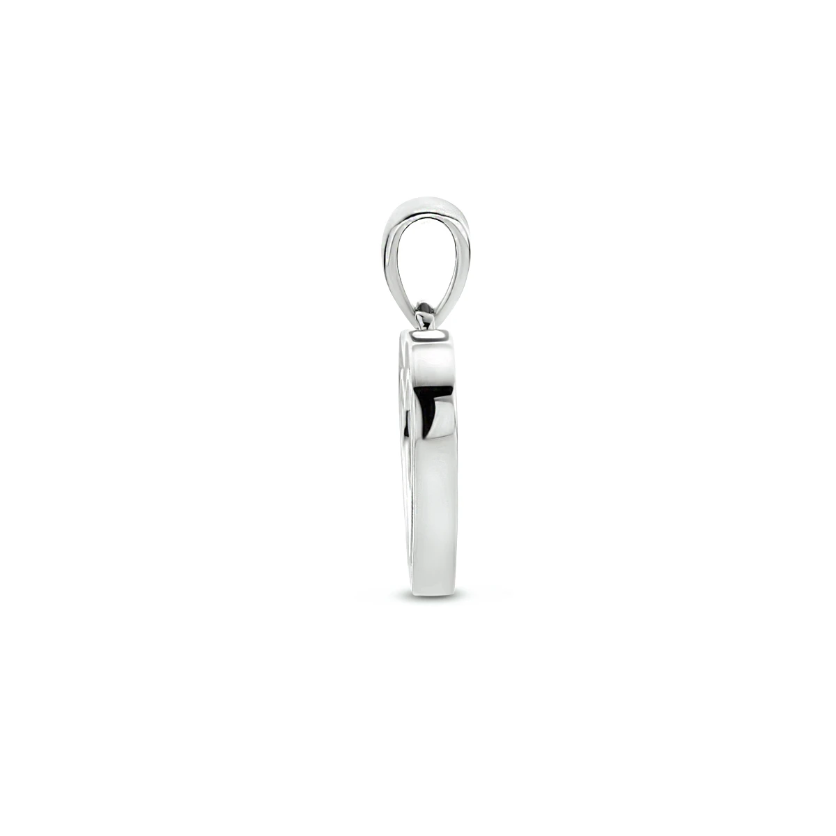 hanger hart zirkonia zilver gerhodineerd