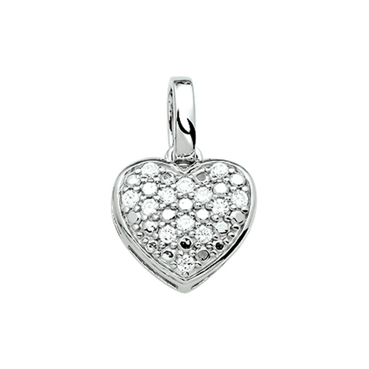 hanger hart zirkonia zilver gerhodineerd