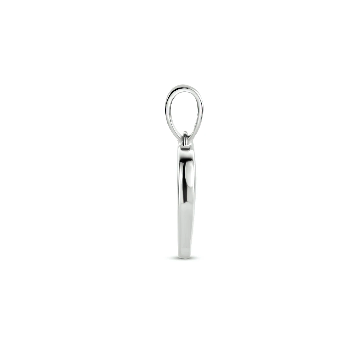hanger hart zirkonia zilver gerhodineerd