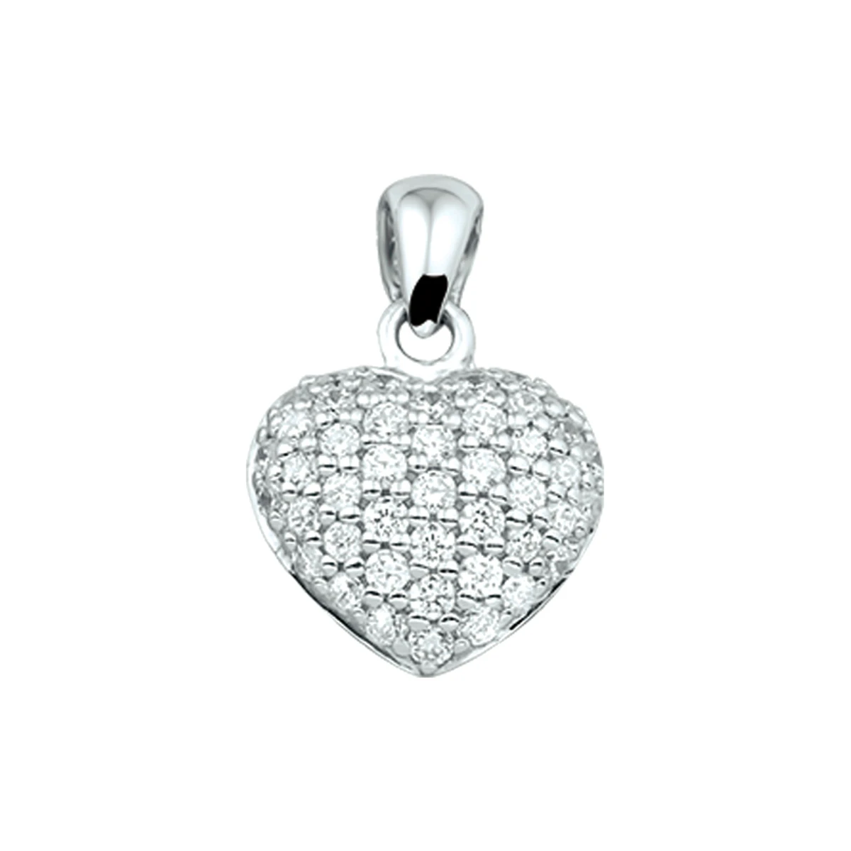 hanger hart zirkonia zilver gerhodineerd