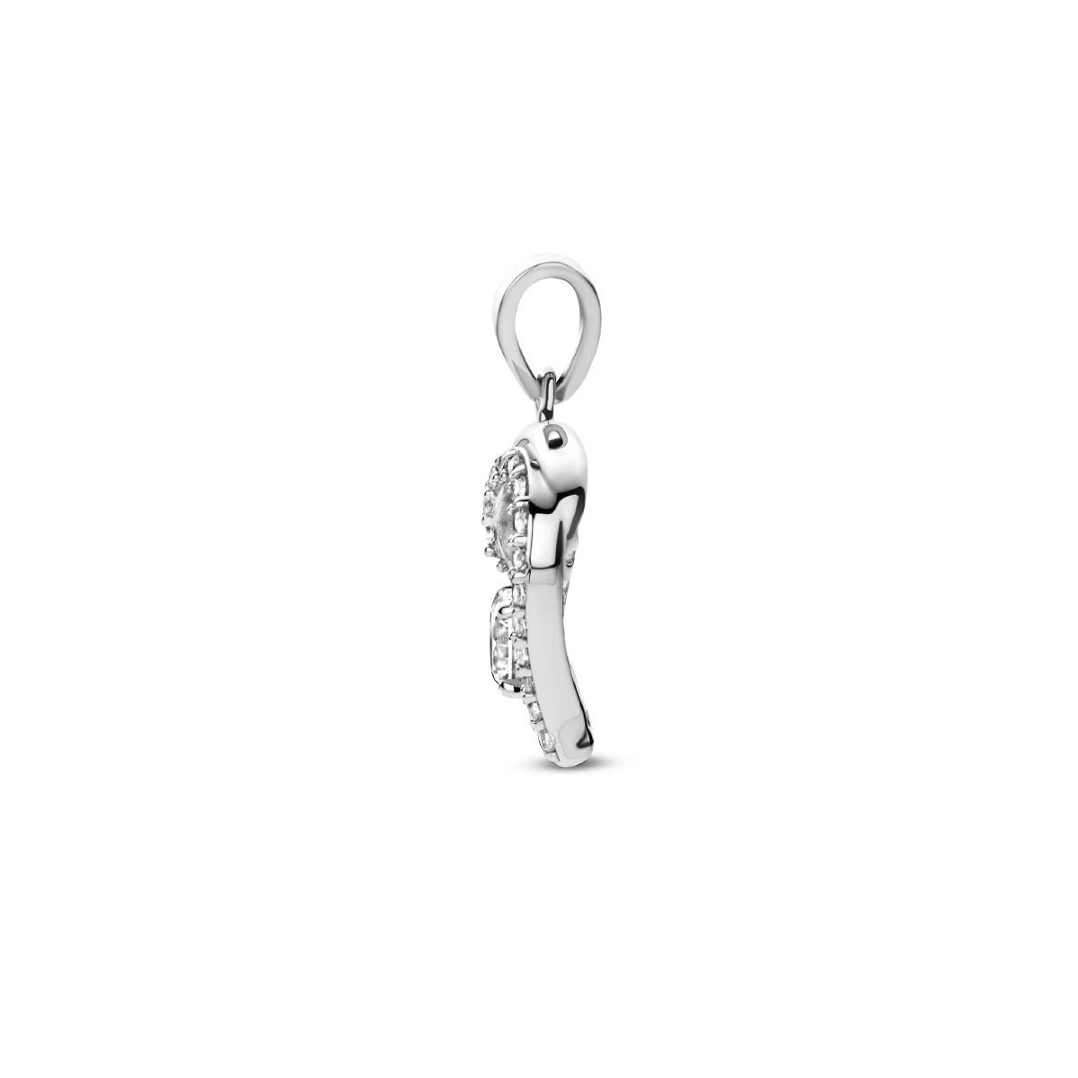 hanger hart zirkonia zilver gerhodineerd