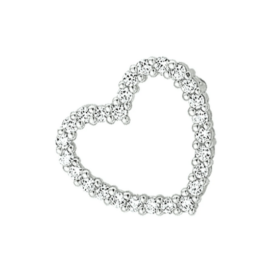 hanger hart zirkonia zilver gerhodineerd