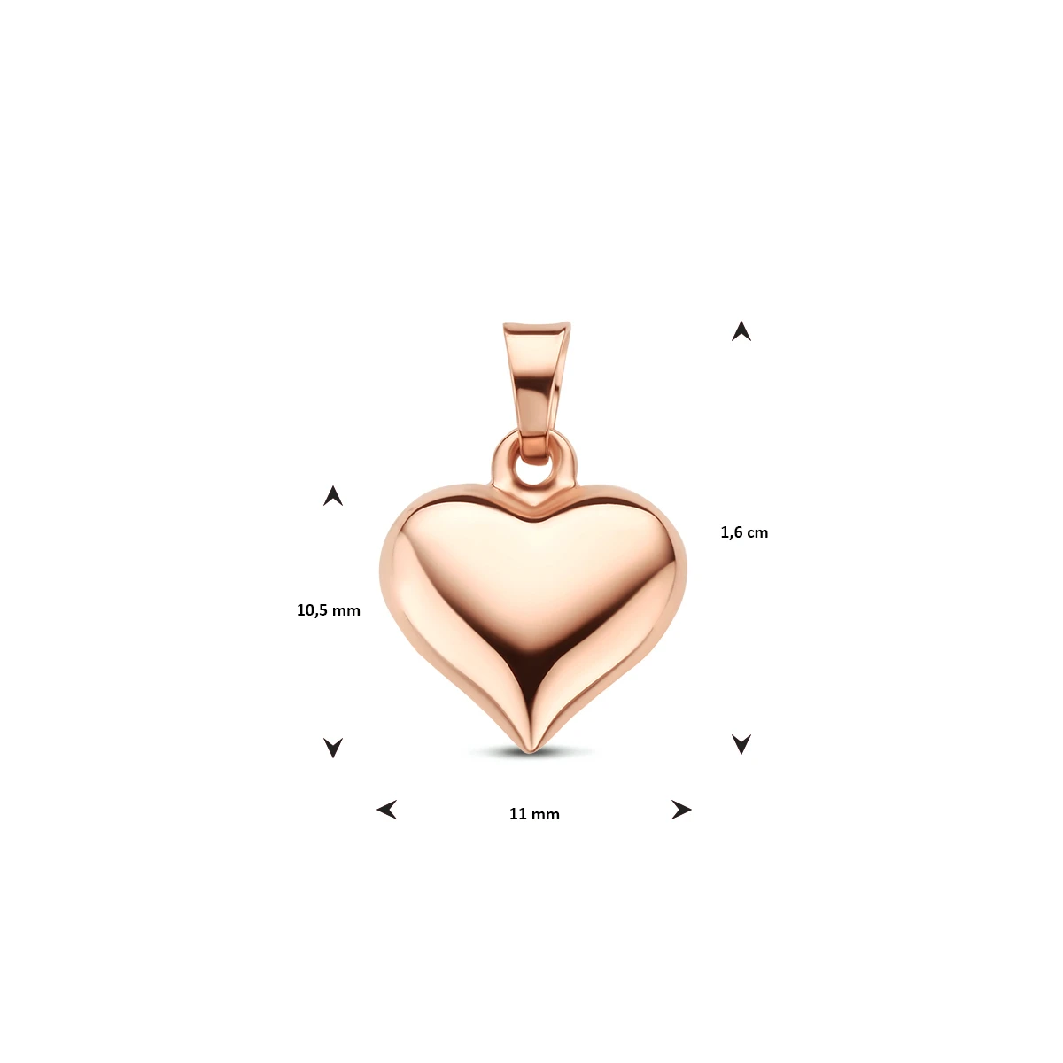 hanger hartje 14K roségoud