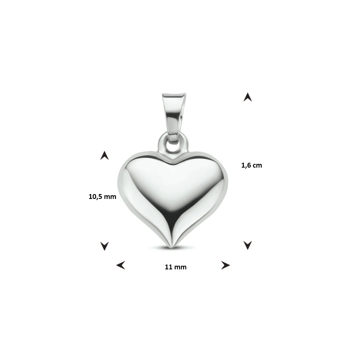 hanger hartje 14K witgoud