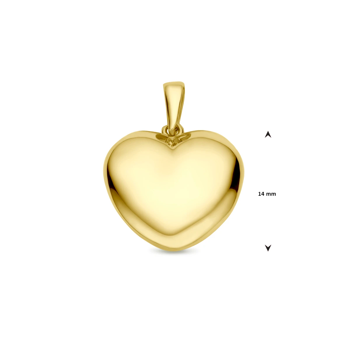hanger hartje 19 mm 14K geelgoud