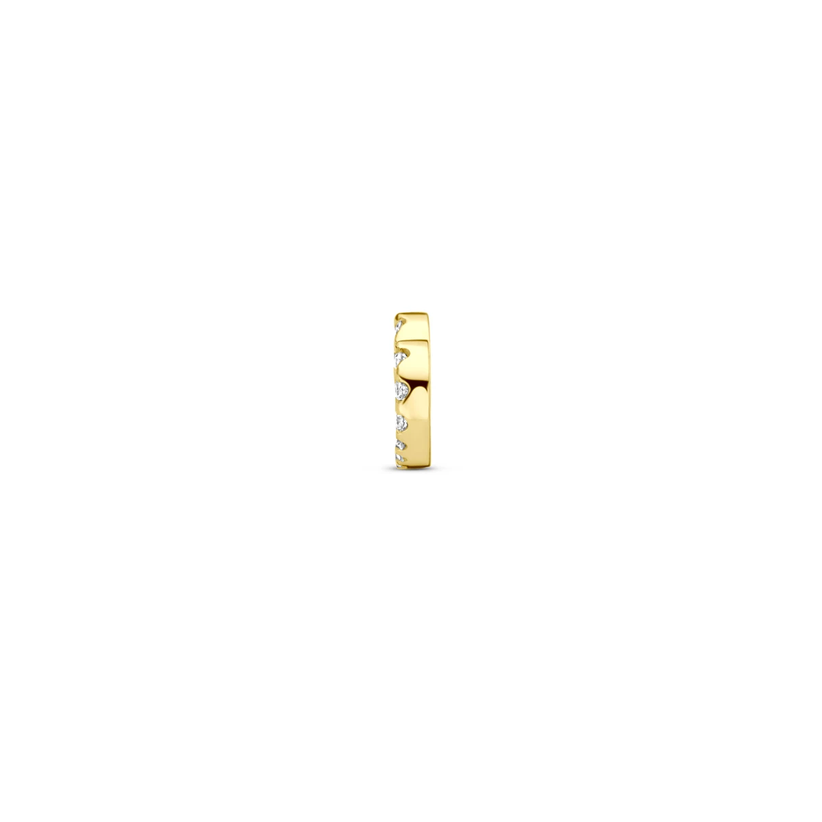 hanger hartje diamant 0.04ct h si 5 mm 14K geelgoud