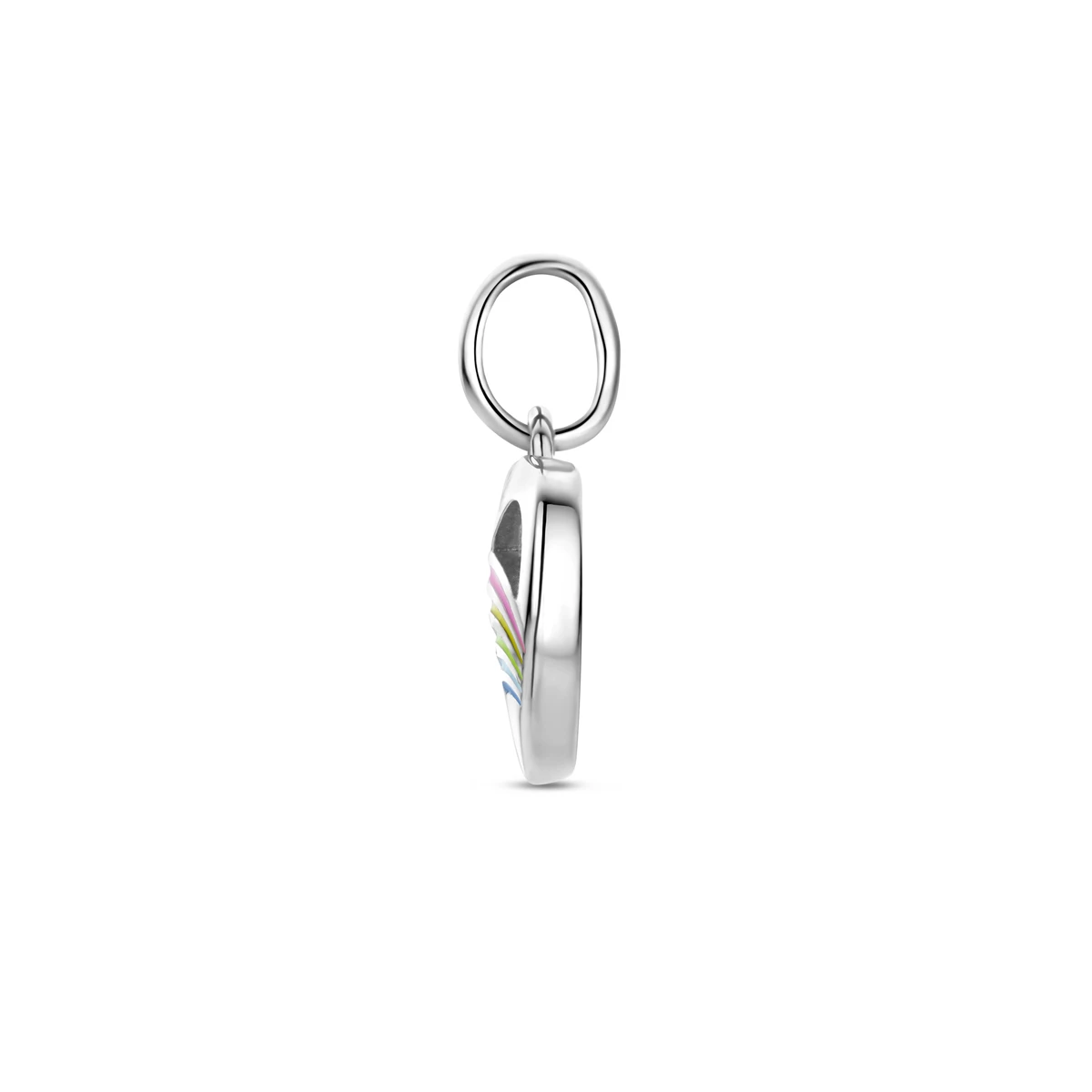 hanger hartje emaille zilver gerhodineerd