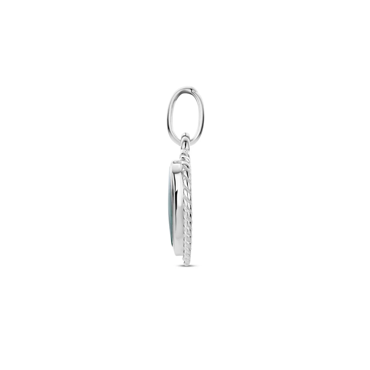 hanger hartje malachiet zilver gerhodineerd