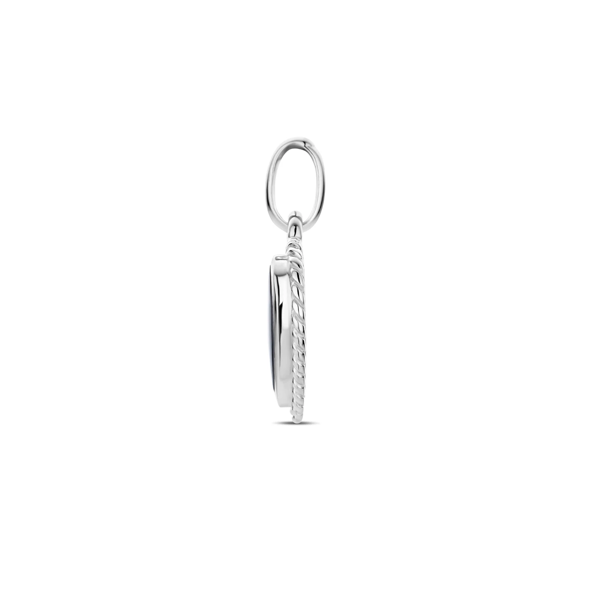 hanger hartje onyx zilver gerhodineerd