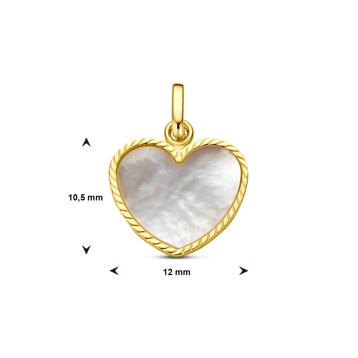 hanger hartje parelmoer 14K geelgoud