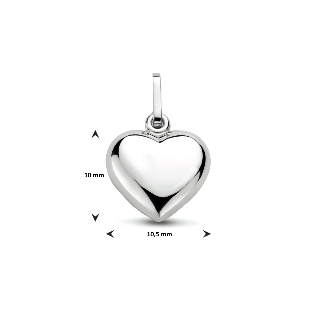 hanger hartje zilver gerhodineerd