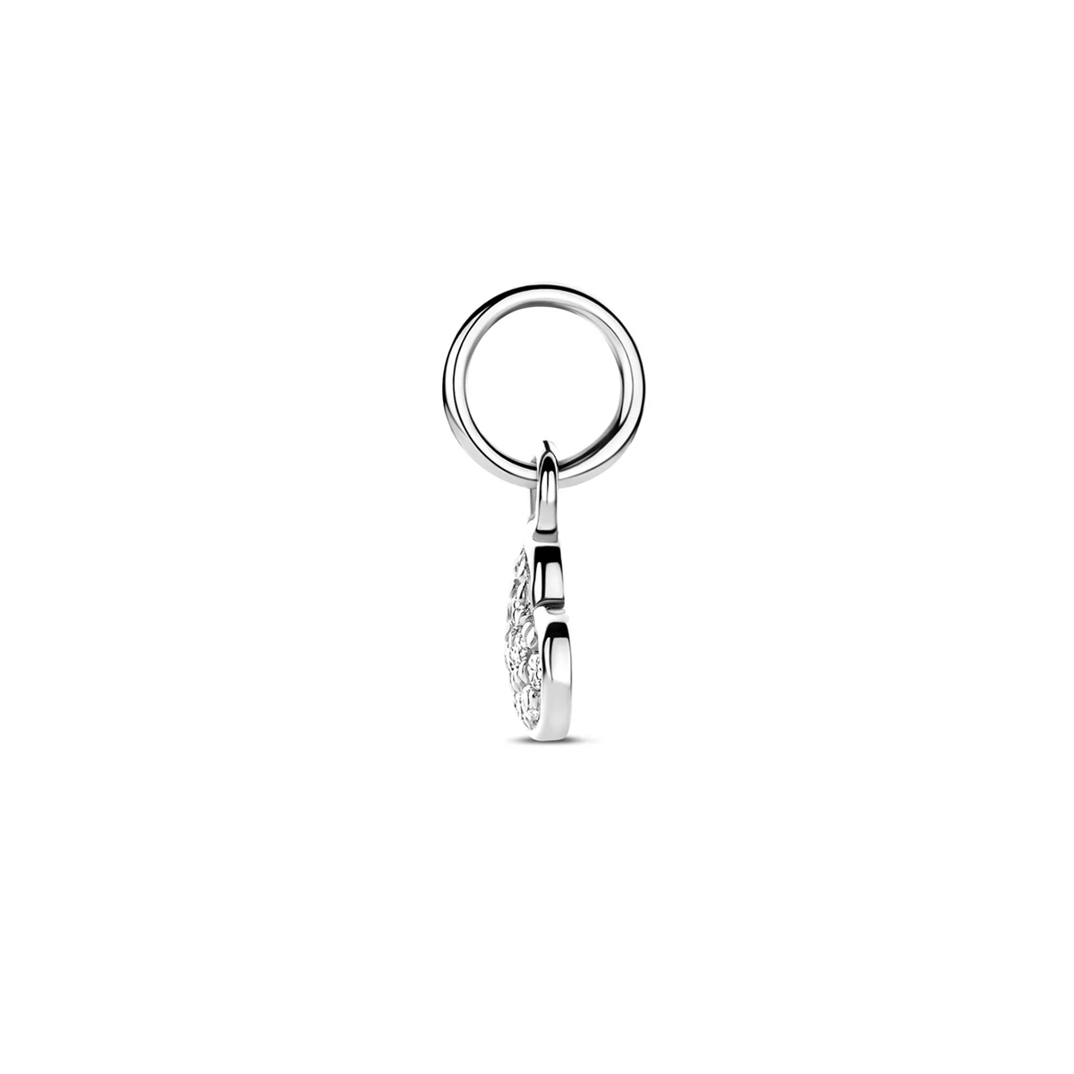 hanger hartje zirkonia 8,5 mm zilver gerhodineerd