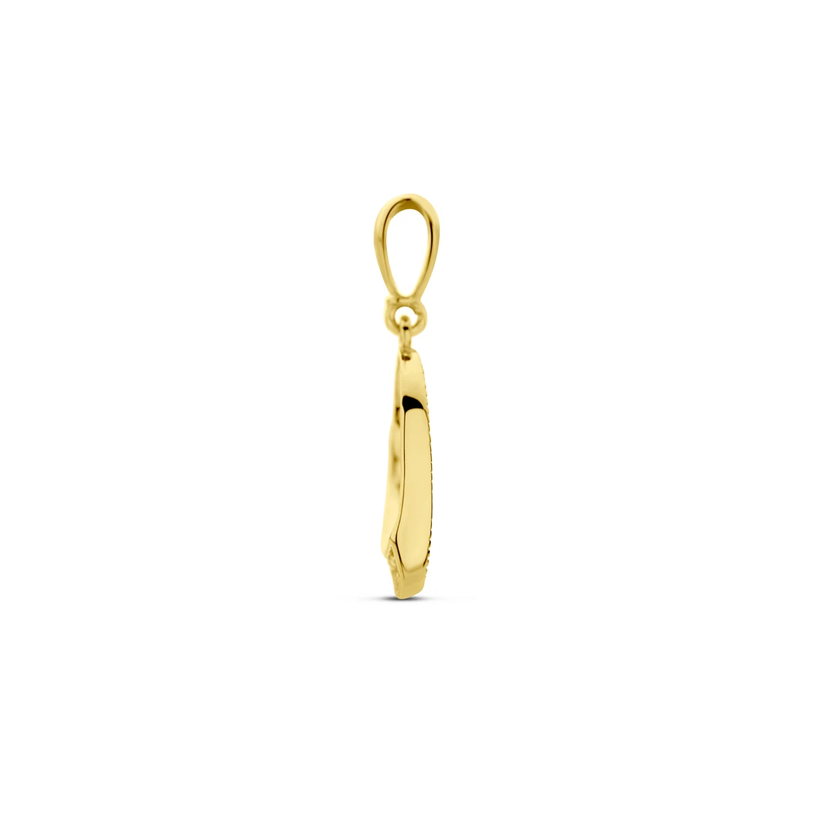 hanger hartje zirkonia 14K geelgoud
