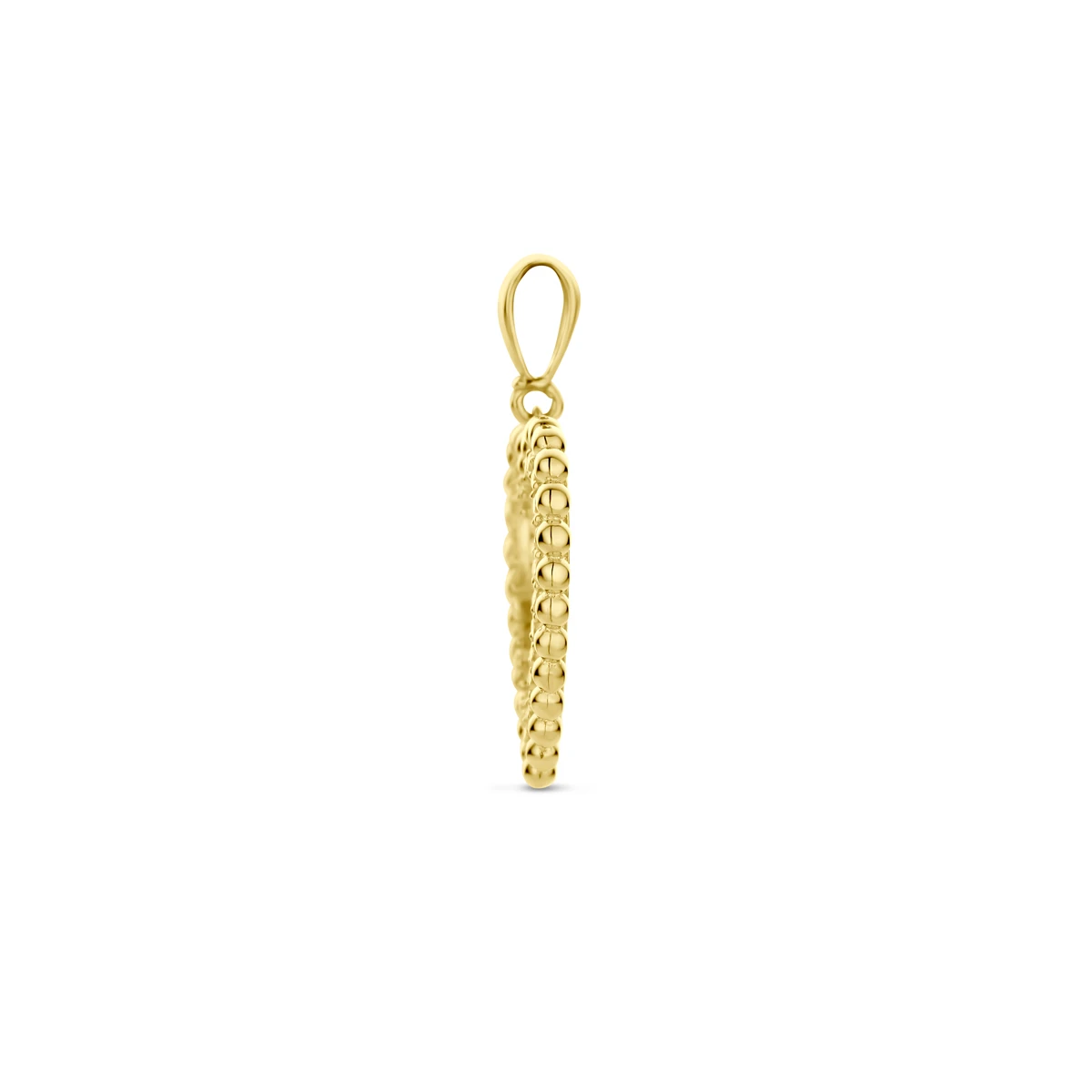 hanger hartje zirkonia 14K geelgoud