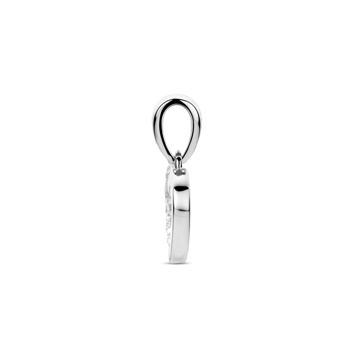 hanger hartje zirkonia 10 mm zilver gerhodineerd