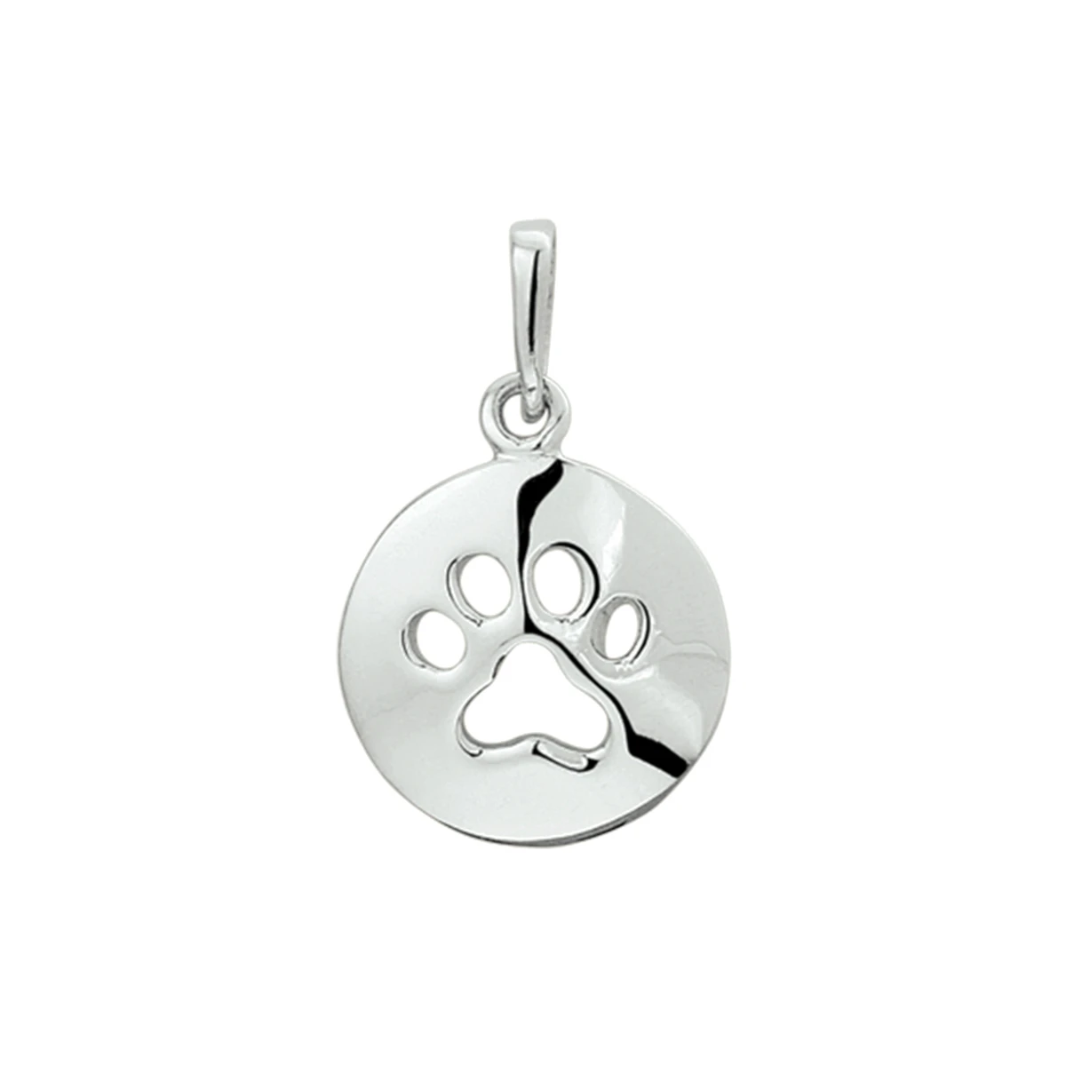 hanger hondenpoot zilver gerhodineerd