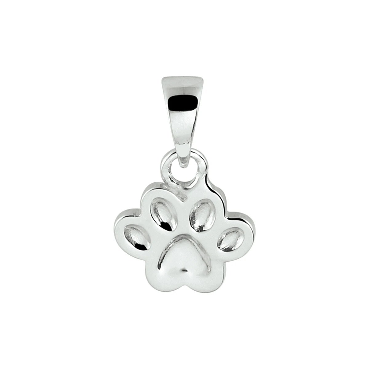 hanger hondenpoot zilver gerhodineerd