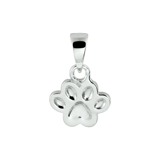 hanger hondenpoot zilver gerhodineerd