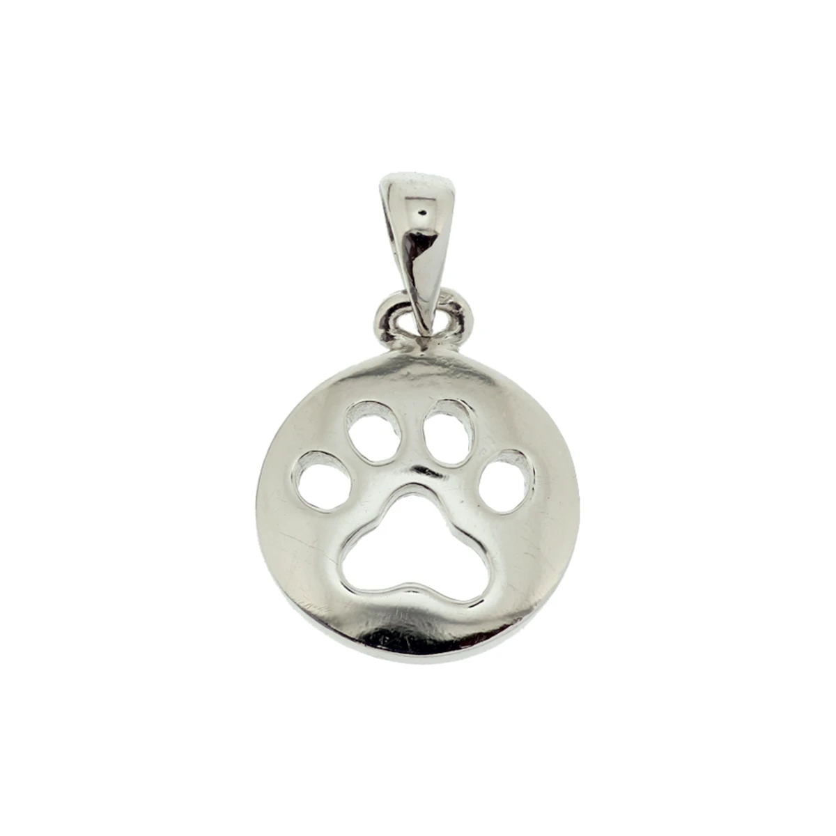 hanger hondenpoot zilver gerhodineerd