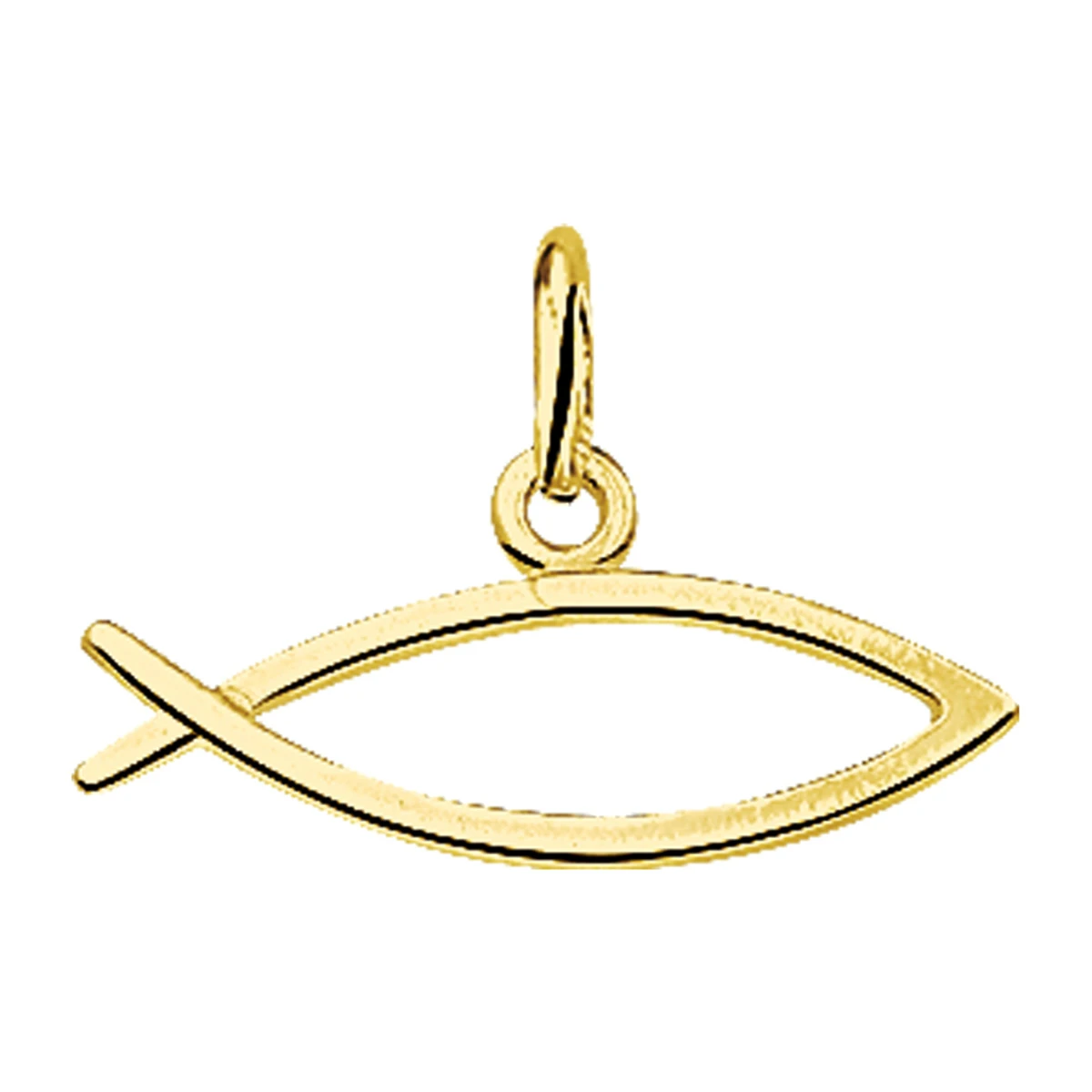 hanger ichtus 7 mm 14K geelgoud