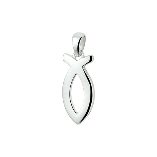 hanger ichtus visje zilver gerhodineerd