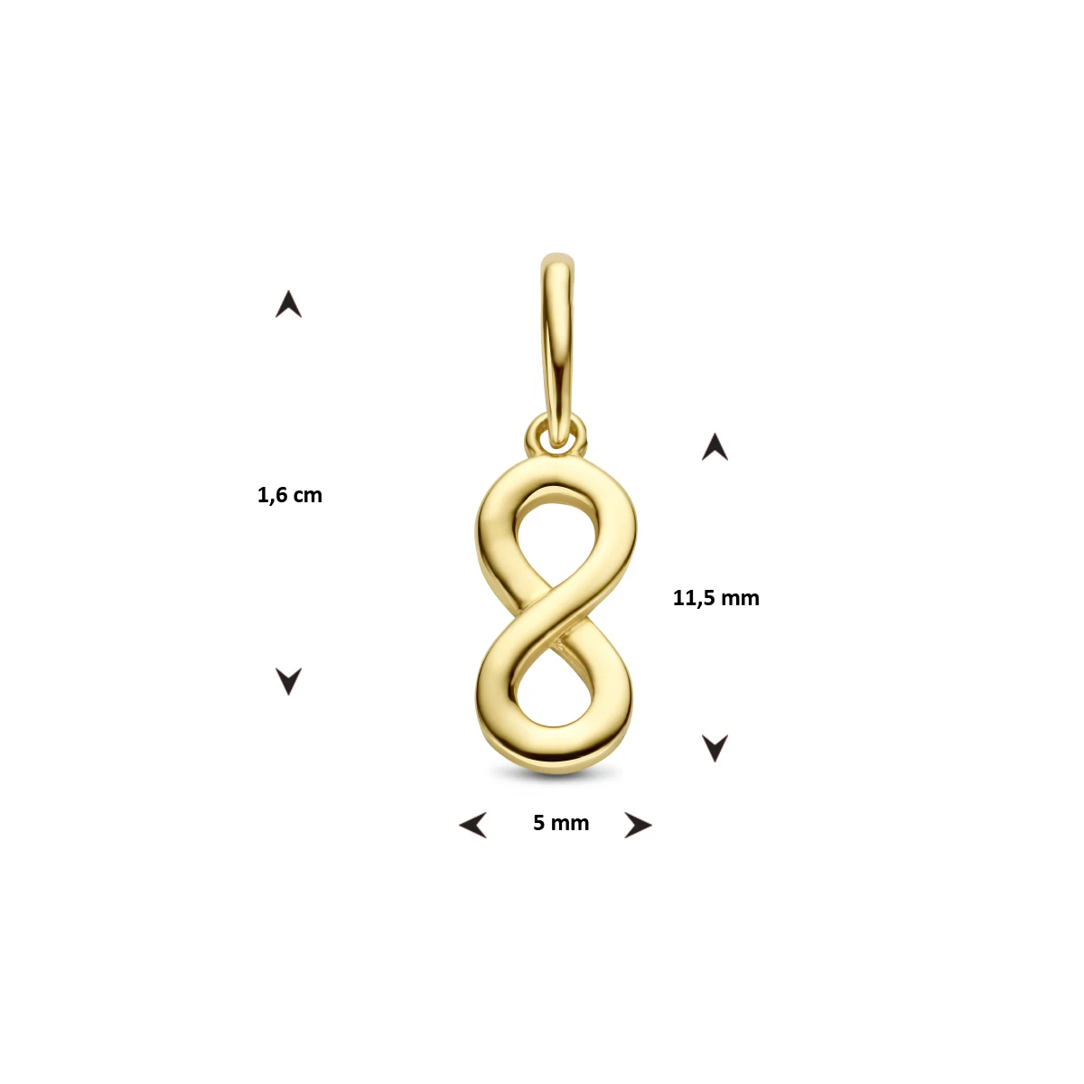 hanger infinity 14K geelgoud