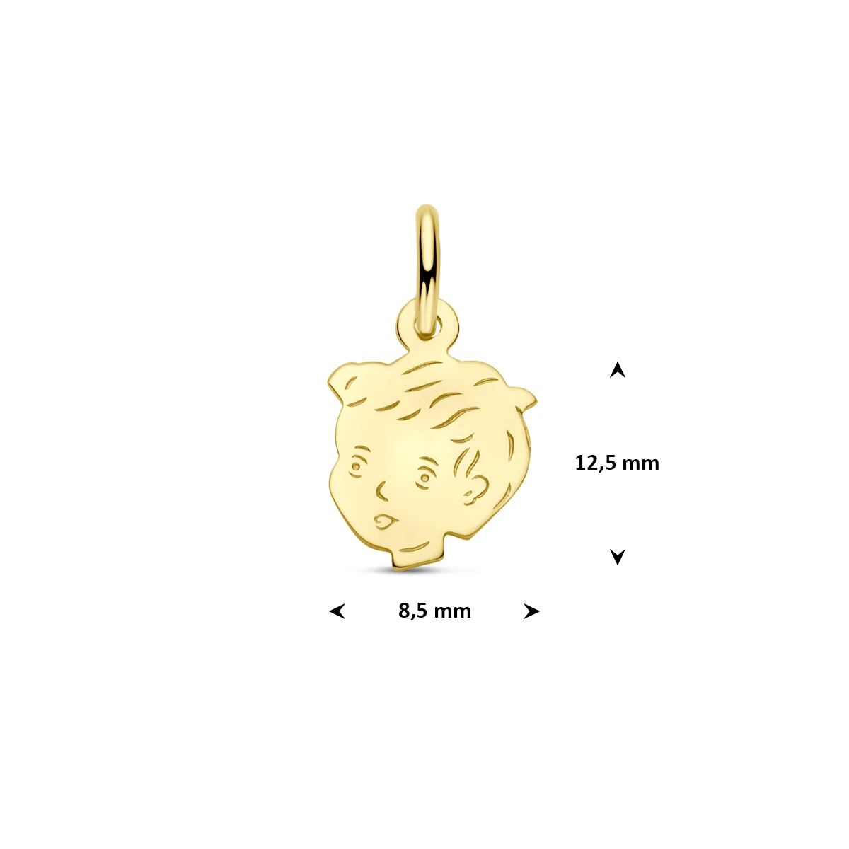 hanger jongen 10 mm 14K geelgoud