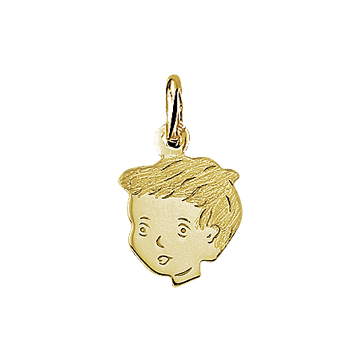 hanger jongen poli/mat 12 mm 14K geelgoud