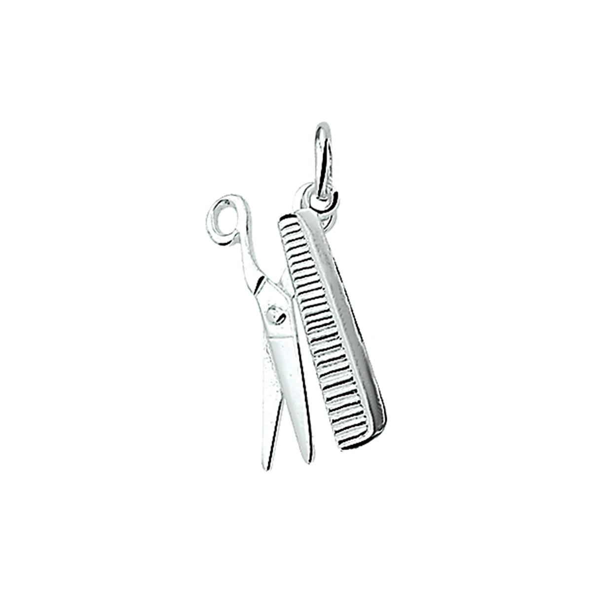 hanger kam en schaar zilver wit