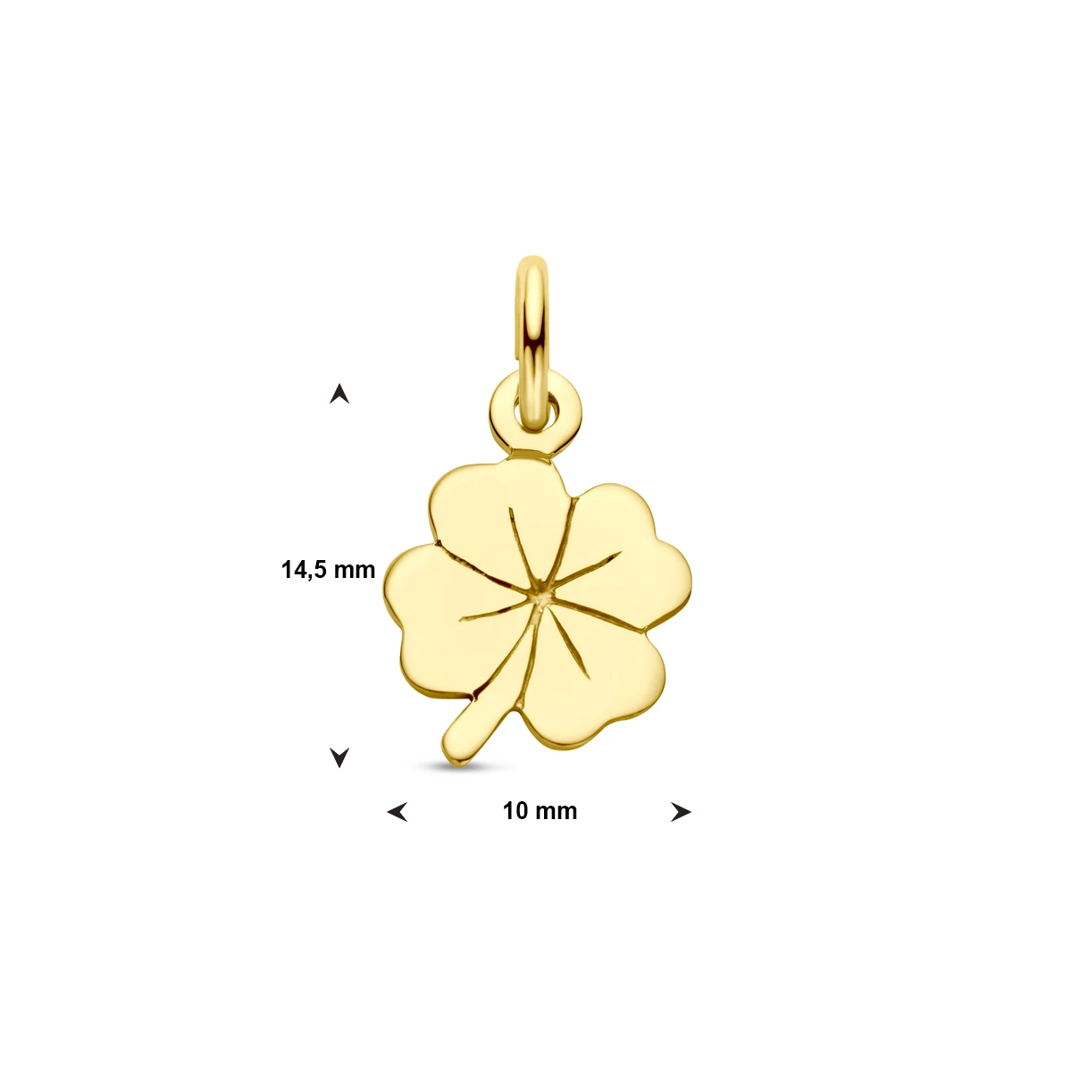 hanger klaver 14K geelgoud