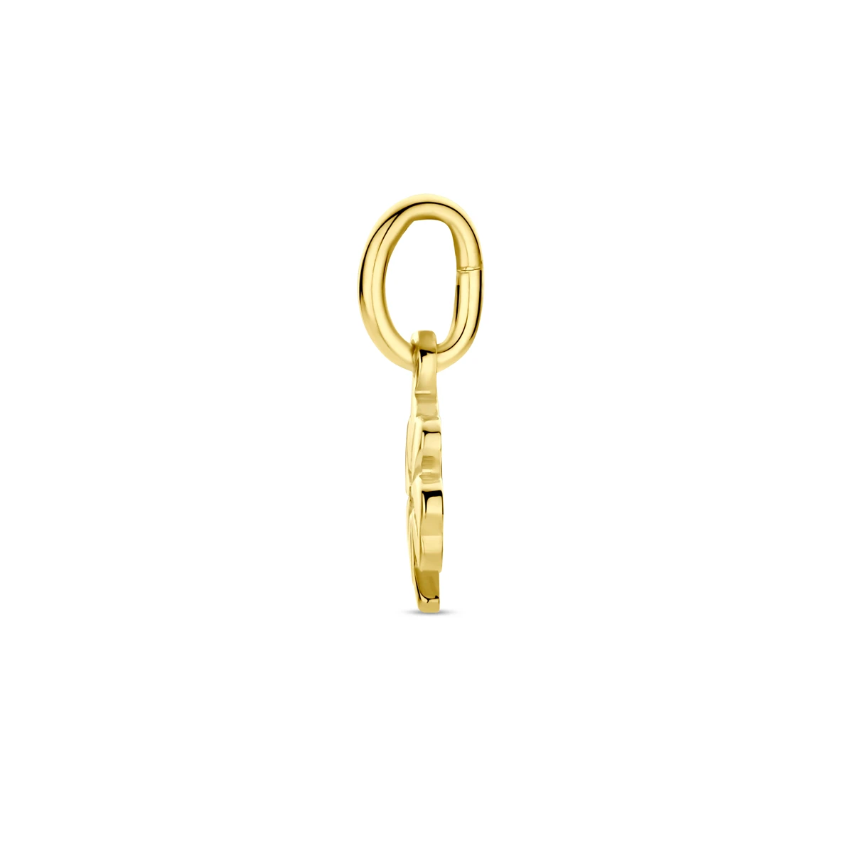 hanger klaver 8 mm 14K geelgoud