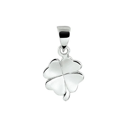 hanger klavertje 10 mm zilver gerhodineerd