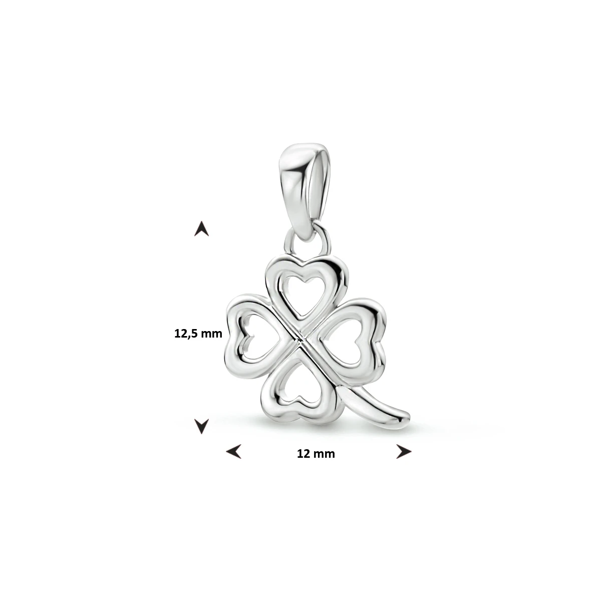 hanger klaver zilver gerhodineerd