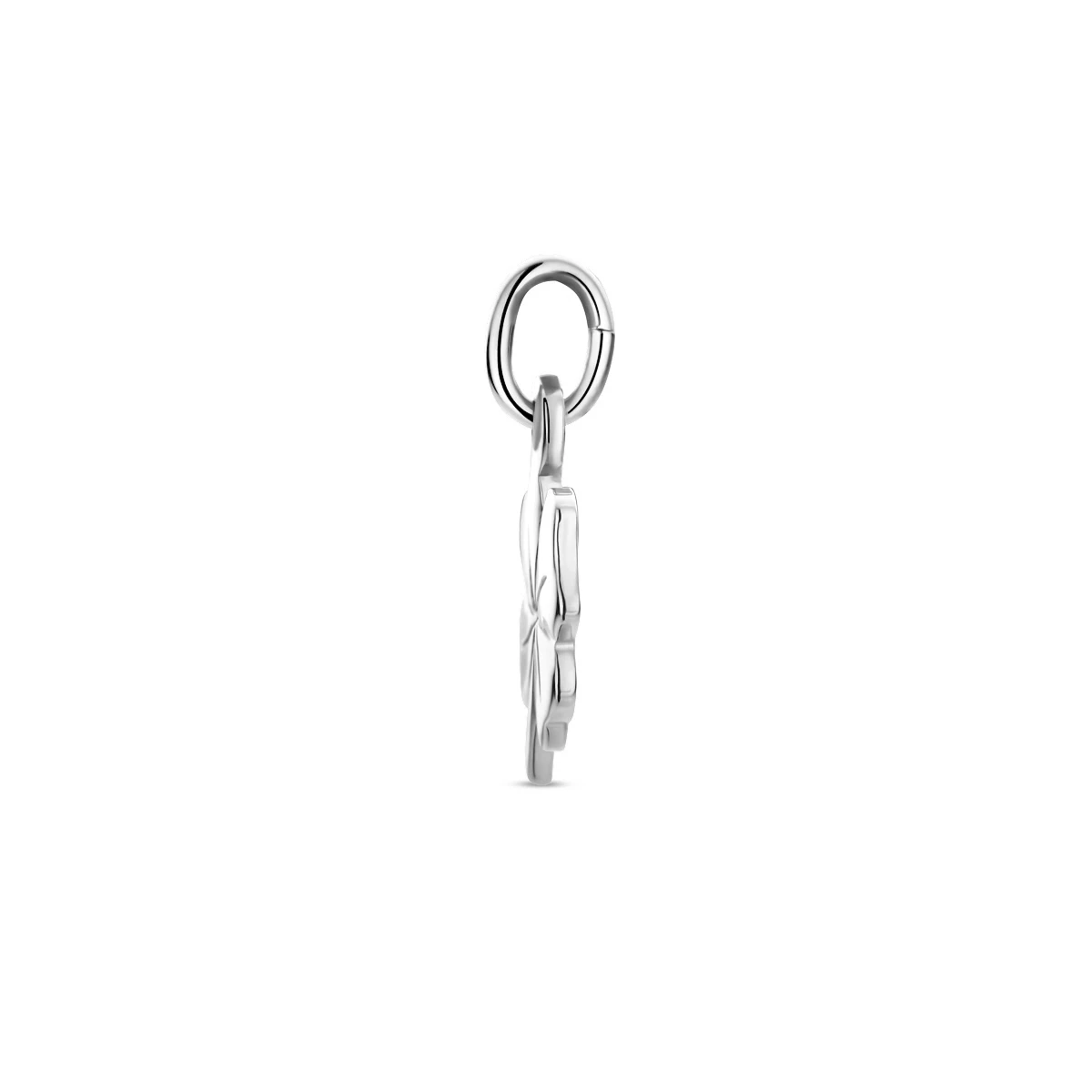 hanger klavertje 12 mm 14K witgoud