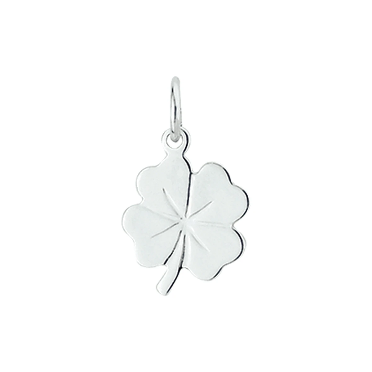 hanger klavertje 12 mm 14K witgoud