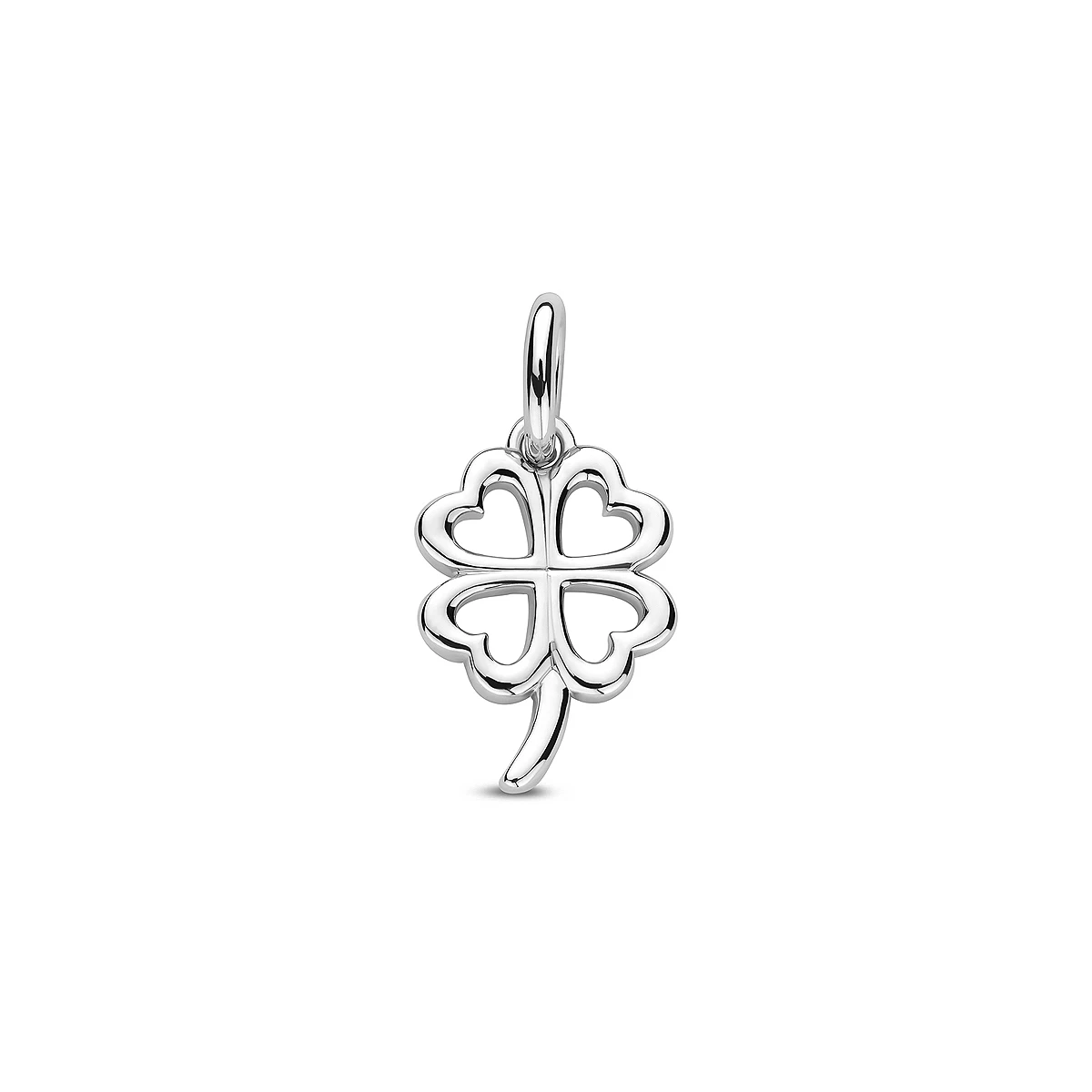 hanger klavertje 18,5 mm zilver gerhodineerd