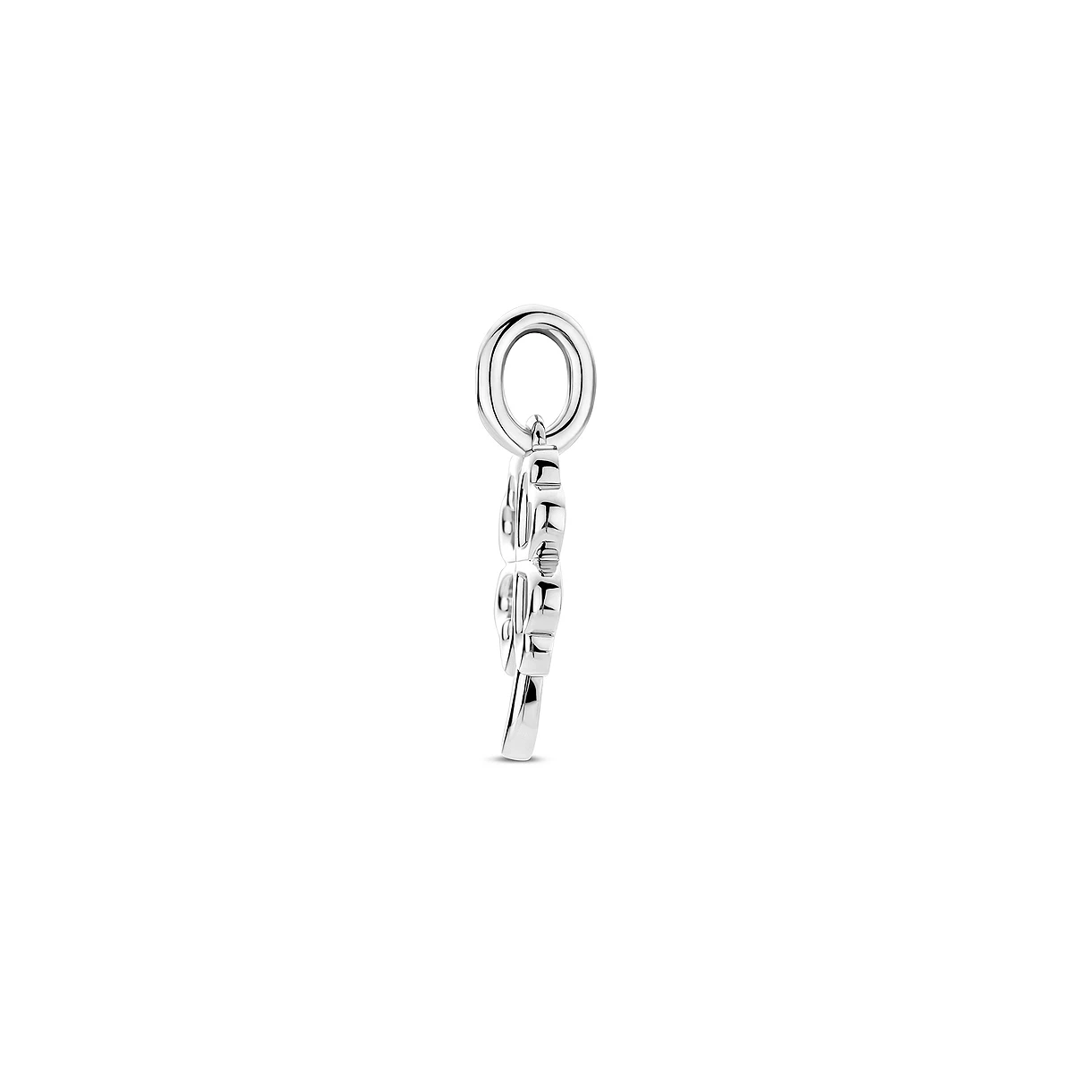 hanger klavertje 18,5 mm zilver gerhodineerd
