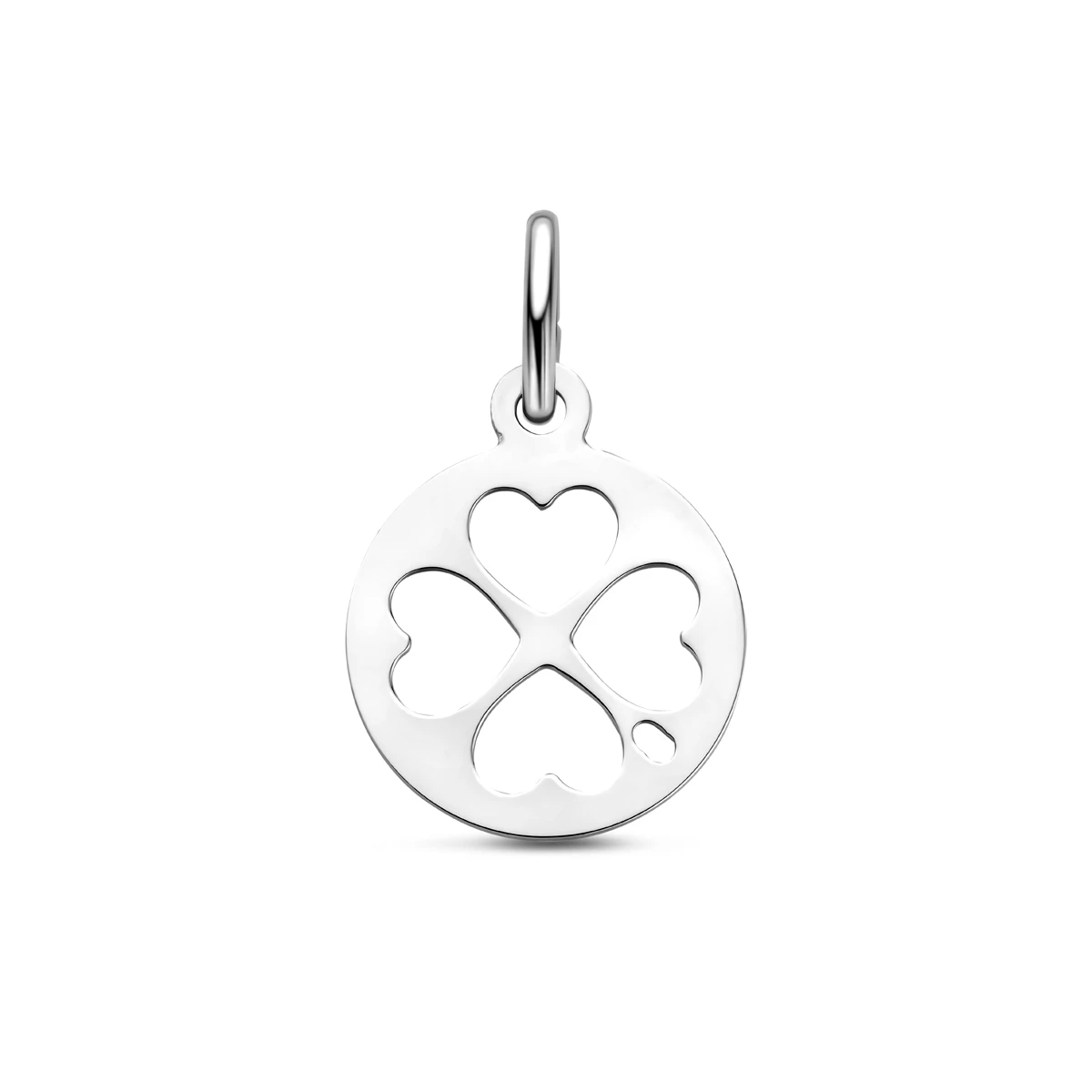 hanger klavertjes 19 mm zilver gerhodineerd