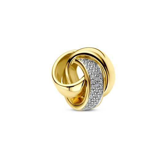 hanger knoop diamant 0.14ct h si 14K geelgoud