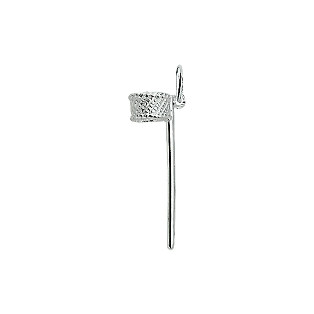 hanger korfbalpaal zilver wit