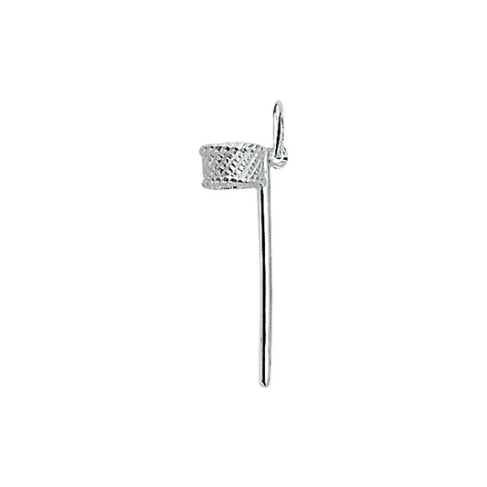 hanger korfbalpaal zilver wit