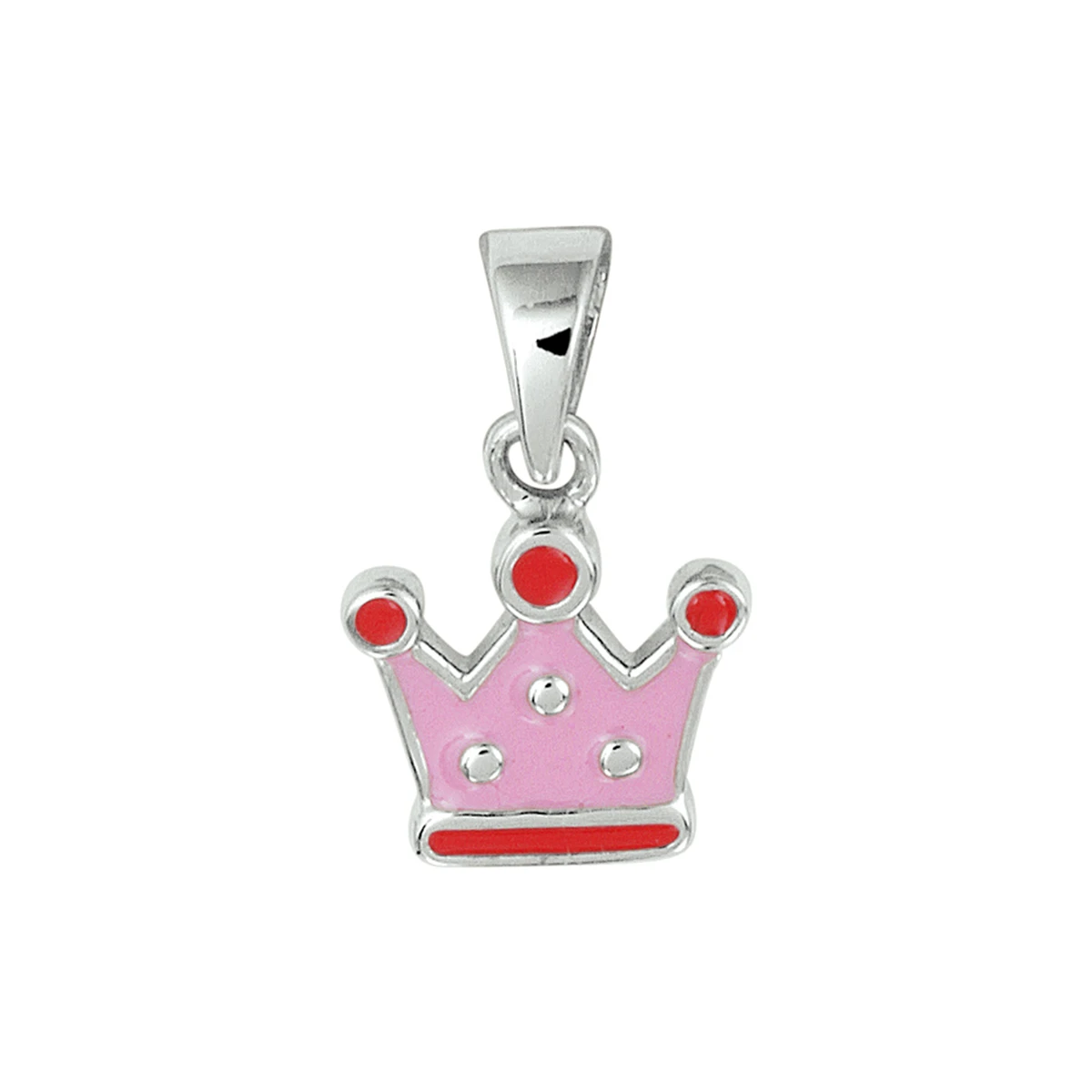 hanger kroon emaille zilver gerhodineerd