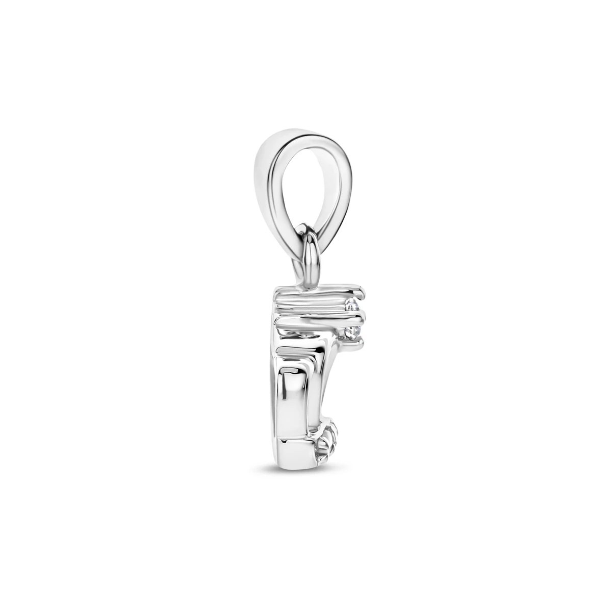 hanger kroon zirkonia zilver gerhodineerd