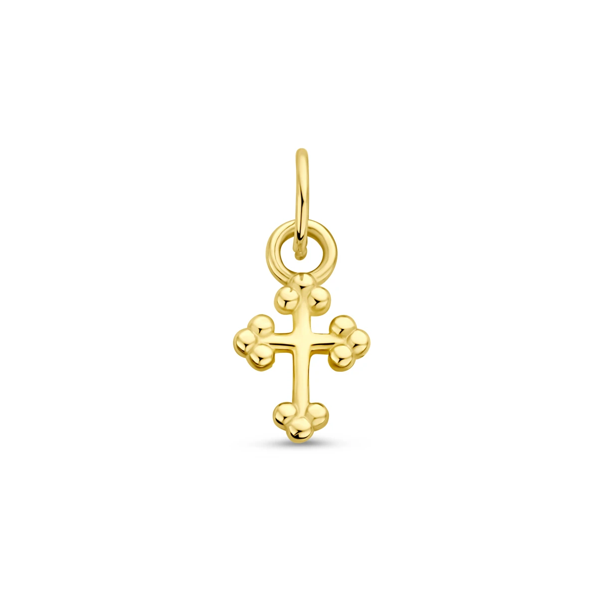 hanger kruis 12 mm 14K geelgoud