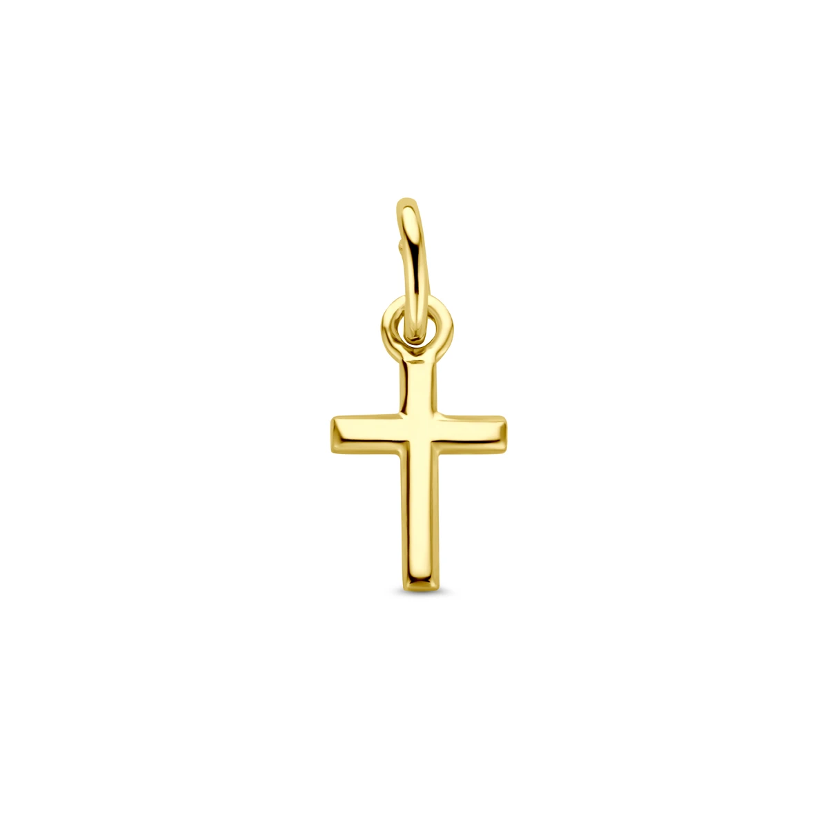 hanger kruis 14 mm 14K geelgoud