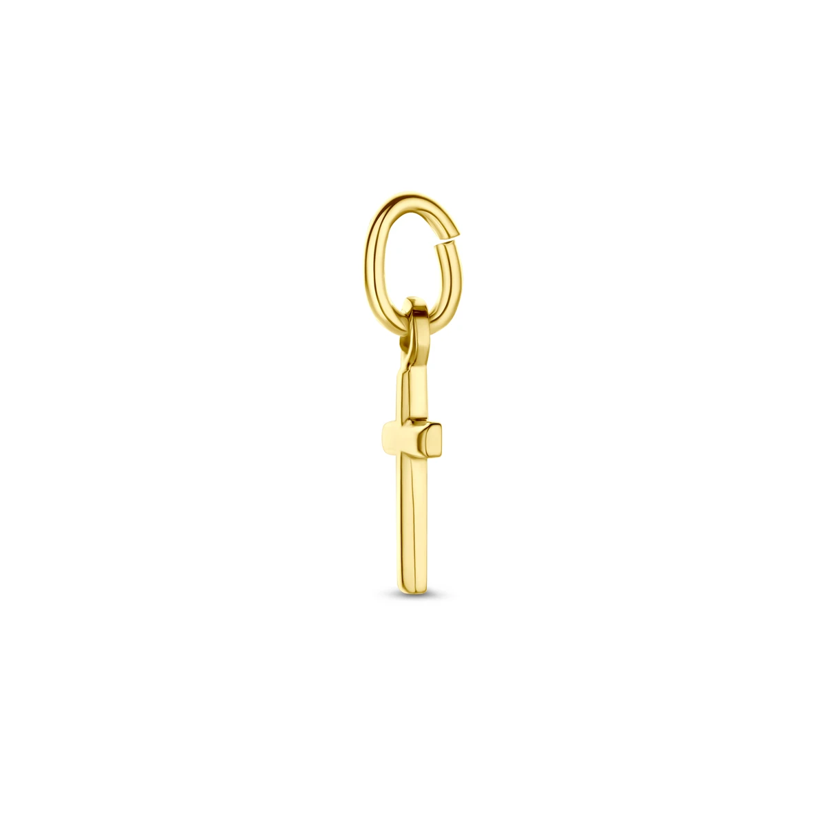 hanger kruis 14 mm 14K geelgoud